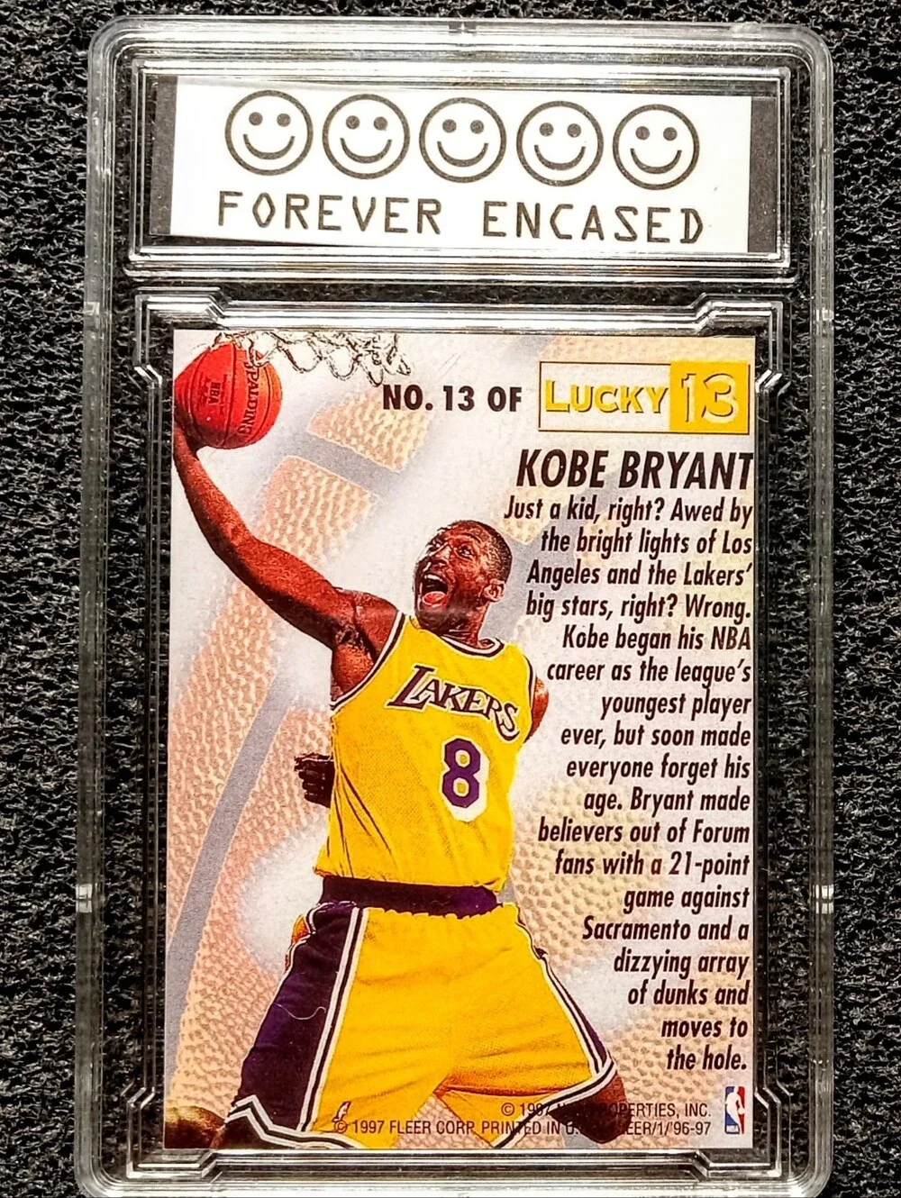 Kobe Bryant Los Angeles Lakers HOF Cracked Ice Basketball Rookie Cars